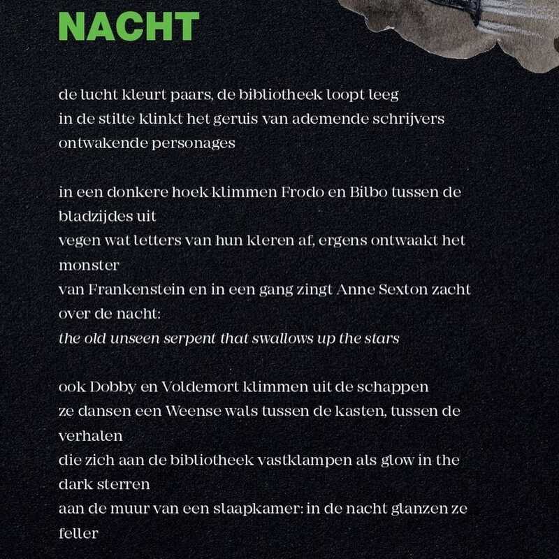 Als er niemand toekijkt komt de bibliotheek pas echt tot leven! WIEBERT en @bibliotheekgelderlandzuid hebben drie kunstenaars en drie dichters de kans gegeven om een nacht door te brengen in de bieb om daar te ontdekken wat er allemaal gebeurt. Zij hebben hun ontdekkingen samengebracht in de Kunstnacht Dichtbundel.Gedichten geschreven door: @merelvanslobbe @wout.waanders
Amal Karam & @lindavogelesang
Illustraties door: @helintazelaar @jimmiebalster @daantjeartworks & Lieteke Aalbers
